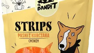 Recompense pentru caini Mr. Bandit STRIPS, pui 80g