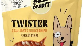 Recompense pentru caini Mr. Bandit TWISTER, pui 80g