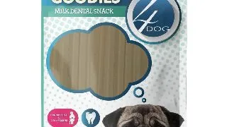 Recompense Caini 4DOG GOODIES Dental Sticks Lapte si Glucozamina 80g 80g