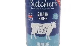 Hrana umeda pentru caini Butcher s Junior, Vita in aspic, 400g