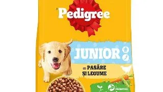 Hrana uscata caini, Pedigree Vital Protection, talie medie, junior, cu pasare si legume 3kg