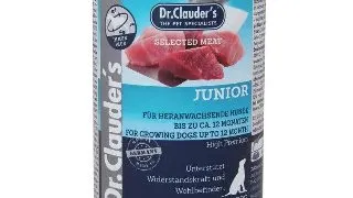 Hrana umeda pentru caini, Dr. Clauder`s Dog Selected MEAT - JUNIOR 400g