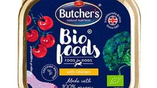 Hrana umeda pentru caini Butcher s Bio Foods, Pui, 150g