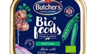 Hrana umeda pentru caini Butcher s Bio Foods, Curcan, 150g