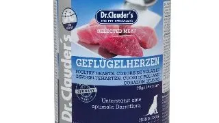 Hrana umeda pentru caini, Dr. Clauder`s Dog Selected meat - MEAT INIMI DE PUI 800g