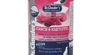 Hrana umeda pentru caini, Dr. Clauder`s Dog Selected meat MEAT - CAPRIOARA SI CARTOFI 800g