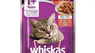 WHISKAS Casserole, Vita, plic hrana umeda pisici 85g