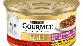 Hrana umeda pentru pisici Gourmet Gold, Vita si Pui, 85 g 85g