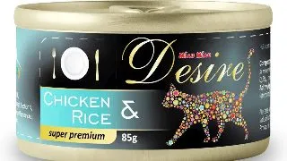 Hrana Umeda Pisici DESIRE Pui File si Orez in Gelatina 85g 85g
