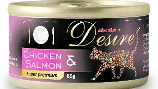 Hrana Umeda Pisici DESIRE Pui File si Somon in Gelatina 85g 85g