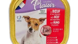 Hrana umeda pentru caini Plaisir, Vita, 18 x 300g