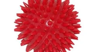 Jucarie minge cauciuc plina cu tepi 7 cm