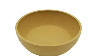 Castron pentru caini Croci Bamboo Stone, 570 ml, din bambus, antiderapant, galben