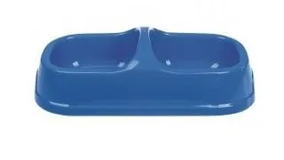 Castron pentru caini Tatrapet, 21 cm, dublu, albastru