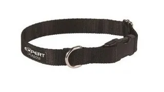 Zgarda pentru caini Pet Expert, marime S, 1.5 x 25 - 40 cm, negru