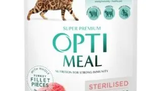 Optimeal Pisica Plic Sterilised Vita/Curcan 85 g