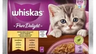 Whiskas Pure Delights Junior Pui/Curcan Aspic 4X85 g