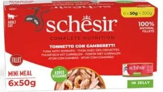 Schesir Ton/Creveti In Jelly 6X50 g