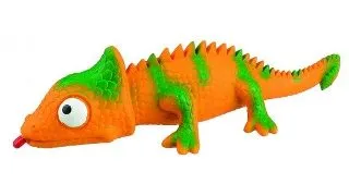 Jucarie pentru caini Tatrapet, cameleon, 30 cm, portocaliu