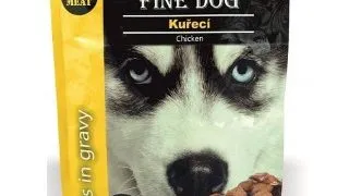 Hrana umeda pentru caini Fine Dog, Pui in sos, 100g
