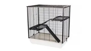 INTERZOO Frodo + Plastic Cusca 2 etaje rozatoare 78 cm gri deschis