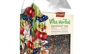 VITAPOL Vita Herbal hrana suplimentara pentru rozatoare si iepuri, pe baza de plante, Mix de afine 200 g