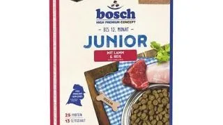 BOSCH Junior Hrana uscata pentru catei de la 2 pana la 12 luni, cu miel si orez 15 kg