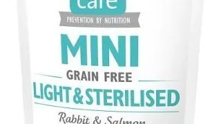 BRIT Care Grain Free Mini Light&Sterilised hrana uscata caini adulti talie mica cu tendinta de ingrasare, somon si iepure 400g