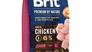 BRIT Premium By Nature Hrana uscata pentru catei de talie mare, de la 1 la 24 luni 15 kg