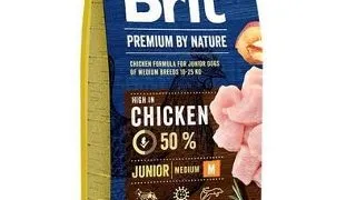 BRIT Premium By Nature Hrana uscata pentru cainii junior talie medie M 15 kg