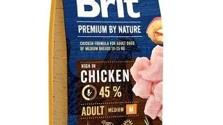BRIT Premium By Nature Adult Medium M Hrana uscata pentru caini adulti de talie medie, cu pui 15 kg