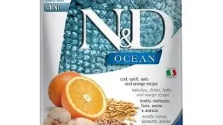 FARMINA N&D Ocean Adult Mini cu cod, spelat, ovaz, portocale 7 kg
