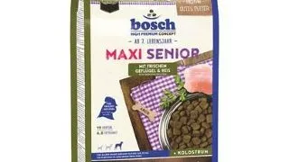 BOSCH Maxi Senior Hrana uscata caini seniori talie mare, cu pasare si orez 1 kg