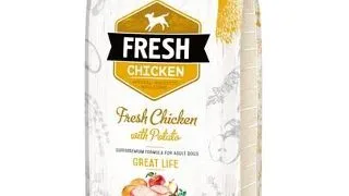 BRIT Fresh Adult Hrana uscata caini, cu pui si cartofi 12 kg