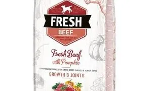 BRIT Fresh Puppy Large Bones&Joints 12 kg hrana uscata caini juniori talie mare, vita si dovleac