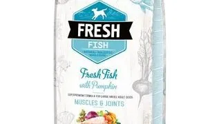 BRIT Fresh Adult Large Hrana uscata caini cu peste si dovleac 2,5 kg