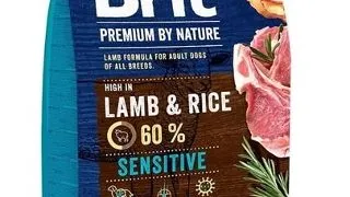 BRIT Premium By Nature Sensitive Lamb hrana uscata caini adulti cu tract digestiv sensibil, cu miel 3 kg