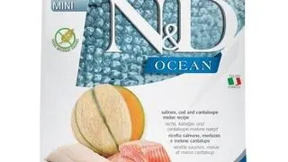 FARMINA N&D Ocean Hrana caini adulti de talie mica, cu somon, cod si pepene galben 800 g