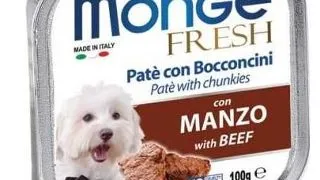 MONGE Fresh Pate pentru caini, cu carne de vita, 100 g