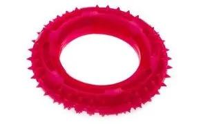COMFY Mint Dental Ring jucarie dentara roz pentru caini 13 cm