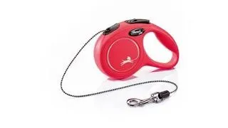 FLEXI New Classic lesa automata cu sir pentru caini, rosu, marimea XS, 3 m