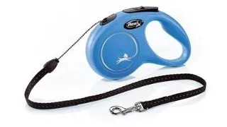 FLEXI New Classic lesa automata cu sir pentru caini, albastru, marimea S, 5 m