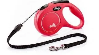 FLEXI New Classic lesa automata cu banda pentru caini, rosu, marimea M, 5 m