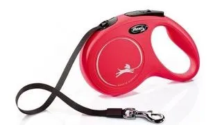 FLEXI New Classic lesa automata cu banda pentru caini, rosu, marimea M, 5 m
