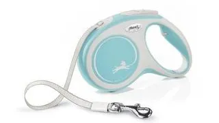 FLEXI New Comfort lesa automata cu banda pentru caini, albastru deschis, marimea M, 5 m
