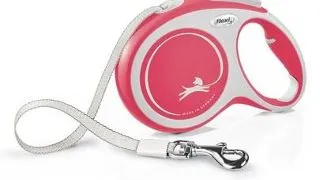 FLEXI New Comfort lesa automata cu banda pentru caini, rosu, marimea L, 8 m