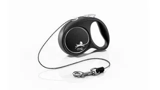 FLEXI Black Design lesa automata cu sir pentru caini, negru, marimea XS, 3 m