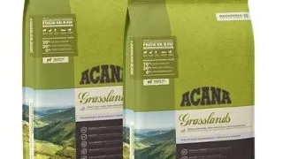 ACANA Grasslands Dog hrana uscata caini adulti, cu miel si rata 22,8 kg (2 x 11,4 kg)