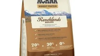 ACANA Highest Protein Ranchlands hrana uscata pentru caini de toate varstele 2 kg