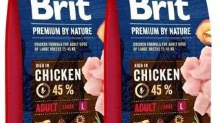 BRIT Premium By Nature Adult Large L hrana uscata pentru caini adulti de talie mare, cu pui 30 kg (15 kg x 2)